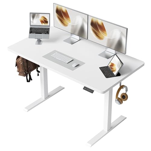 Amazon | FEZIBO 電動 昇降デスク 一枚板 幅120cm オフィスワーク